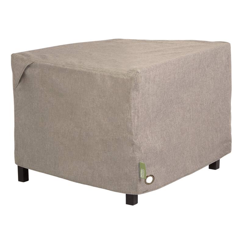 Modern Leisure® Garrison Square Fire Pit Table Cover, Waterproof, 42" Square x 22"H, Sandstone - Grey