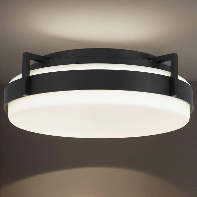 15 inch Integrated LED Flush Mount - Black