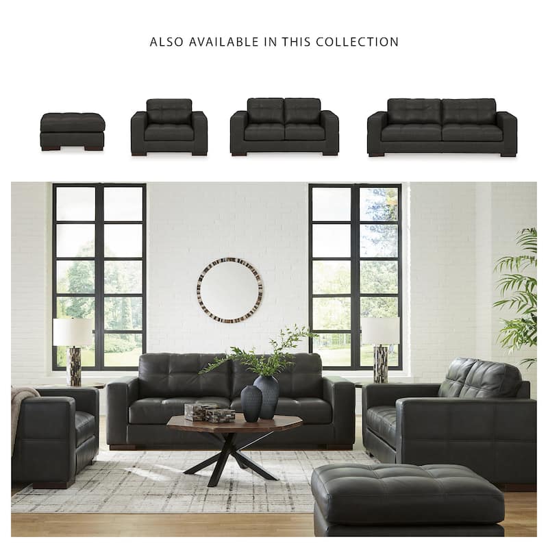 Signature Design by Ashley Luigi Thunder Loveseat - 70"W x 41"D x 35"H