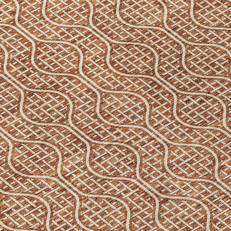 Machine Washable Indoor/ Outdoor Chantille Criss Cross Geo Rug
