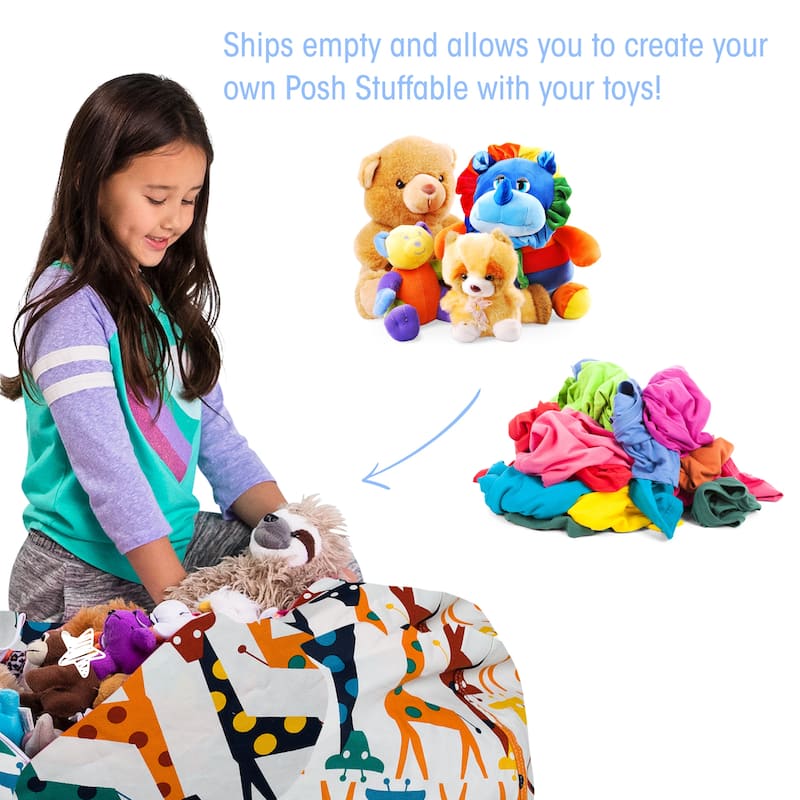 Kids' Stuffed Animal Storage Bean Bag Chair Cover or Toy Organizer