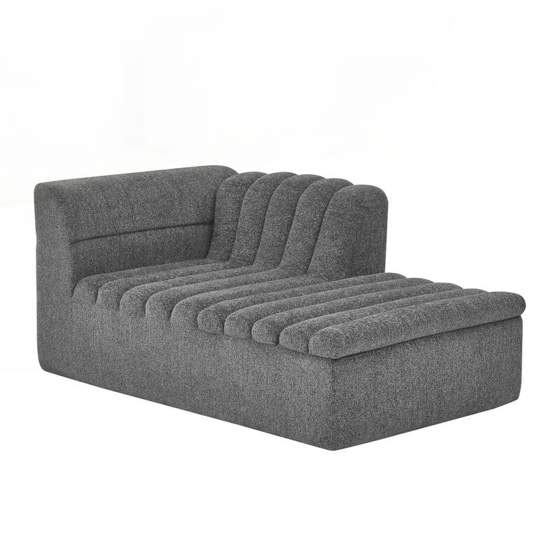 106" L-Shaped Modular Sectional Sofa with Chaise for Living Room - Dark Grey