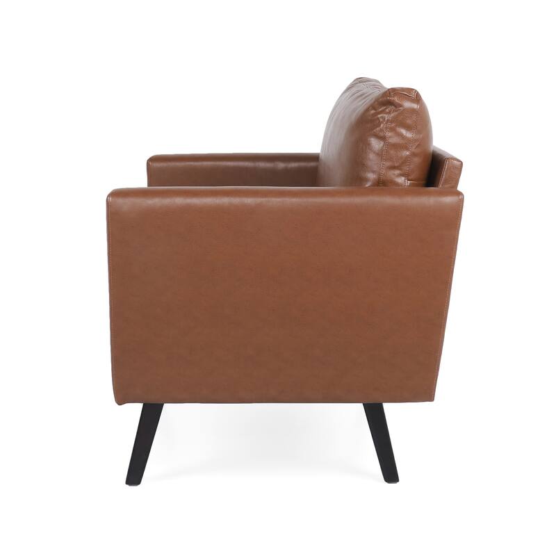 Chandler Faux Leather Club Chair by Christopher Knight Home