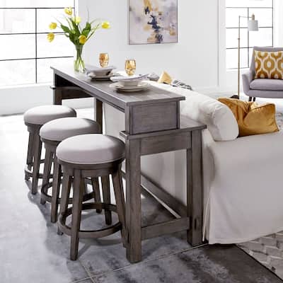 Modern Farmhouse Dusty Charcoal Distressed 4 Piece Set