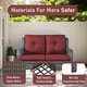 preview thumbnail 10 of 22, Outdoor Furniture Loveseat Couch High Back Wicker Sofa