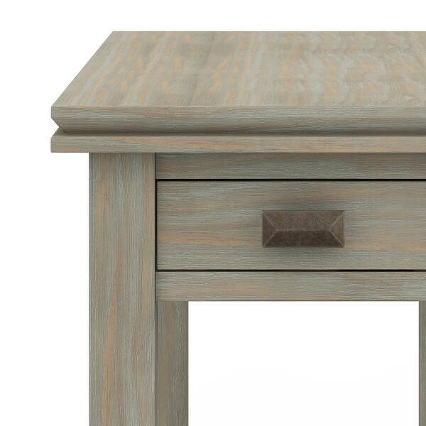 Wyndenhall Stratford Solid Wood 14 Inch Wide Rectangle Contemporary Narrow Side Table 14 W X 24 D X 20 H Overstock 12151385 Distressed Grey