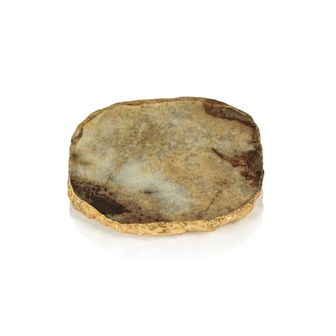 Viken 4-Piece Agate Marble Glass Coaster Set