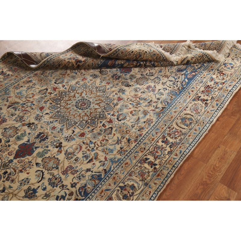 Clearance Antique Floral Nain Persian Wool Area Rug Hand-knotted - 3'10" x 6'6"