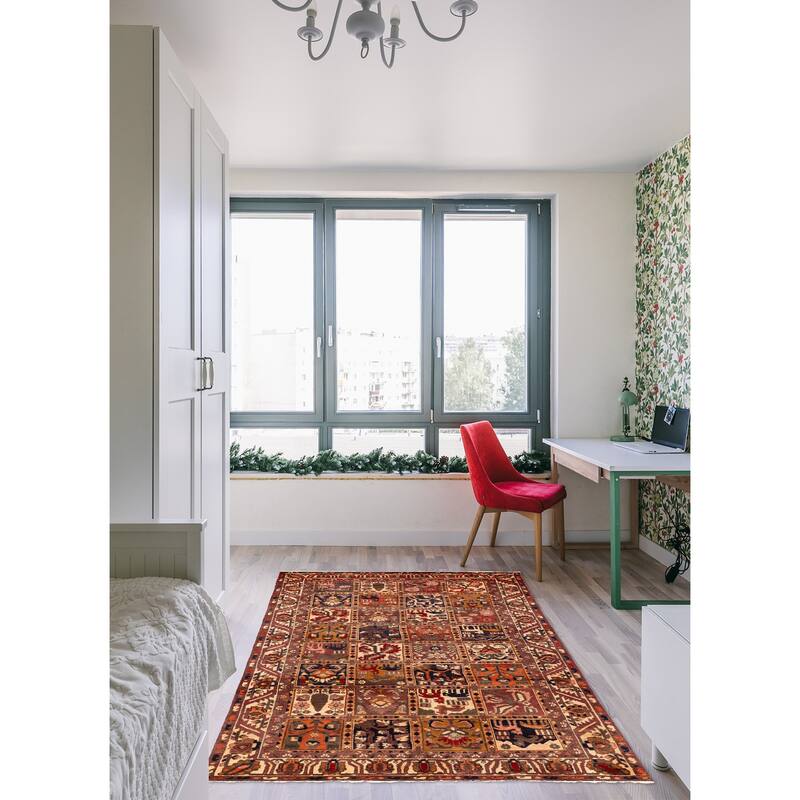 ECARPETGALLERY Hand-knotted Kayseri Vintage Red Wool Rug - 5'3 x 9'4