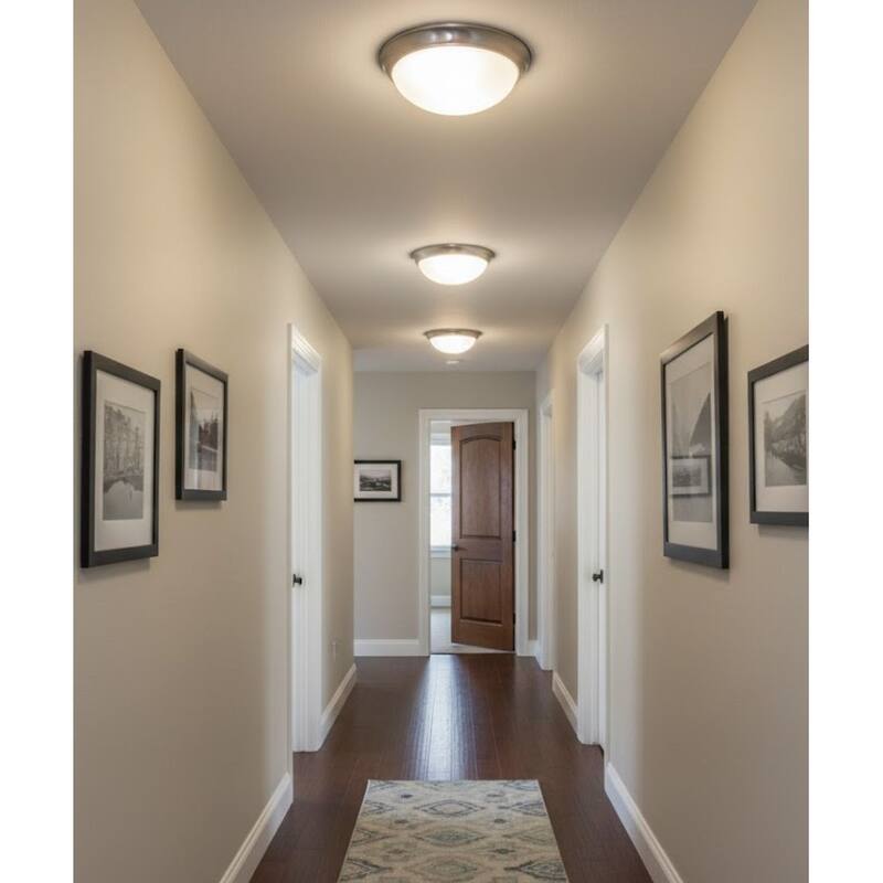13"w 1-Light LED Flush Mount [6 PACK] Ceiling Lights Brushed Nickel Finish by RP Lighting