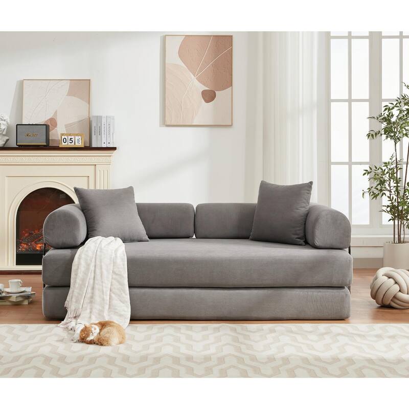 Folding Convertible Sleeper Sofa Bed with Modular Design for Living Room or Guest Room