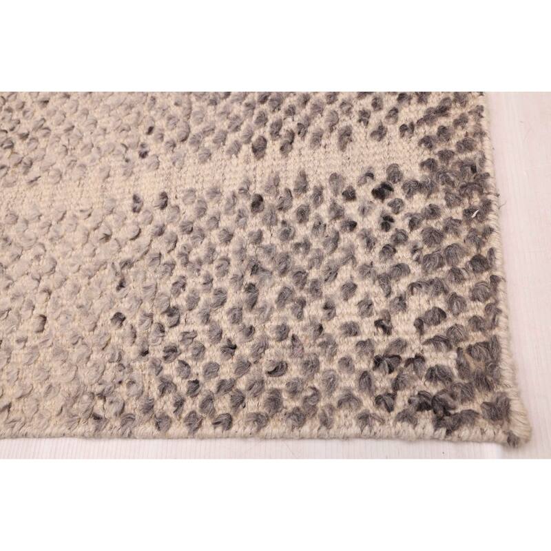 ECARPETGALLERY Hand-knotted Looma Light Grey Wool Rug - 7'10 x 9'9
