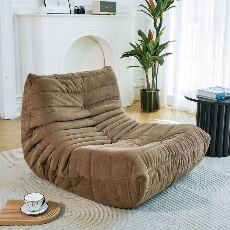 Ergonomic Design Stable Bean Bag Sofa,Armless Floor sofa Bean Bag Chair for Adults Fireside Bean Bag Lounger Memory Foam Chair