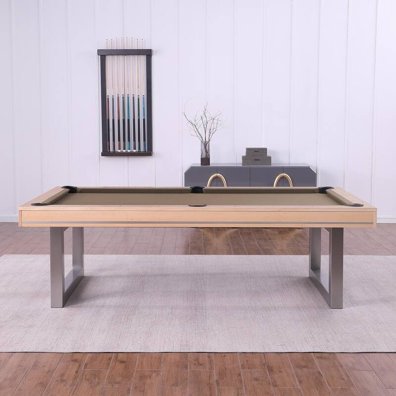 Maple Harmony 8ft Billiard Slate Pool Table with Dining Top - Tan