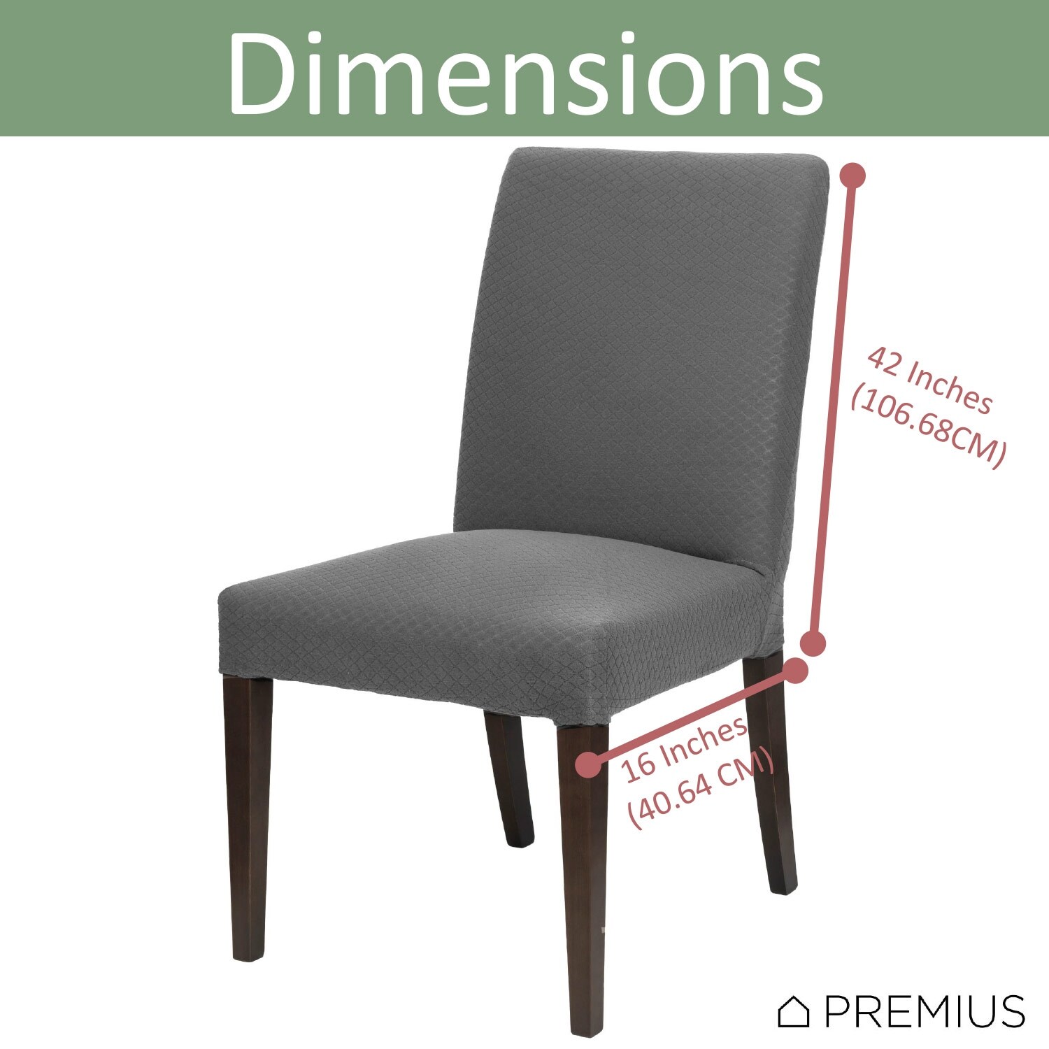 Dining chair dimensions discount inches