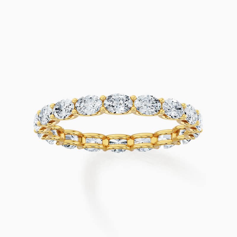 Auriya 14k Gold Oval East-West Lab Grown Diamond Eternity Band 1.80 - 8.25 ct. tw. (F-G, VS)