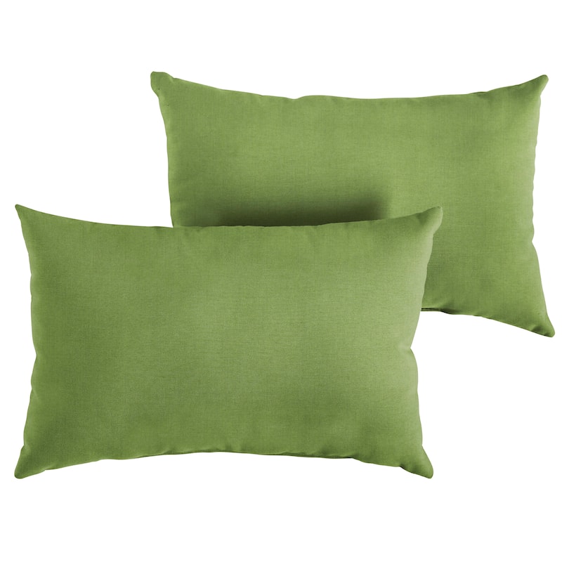 Sunbrella Spectrum Cilantro Indoor/Outdoor Knife Edge Pillow (Set of 2)