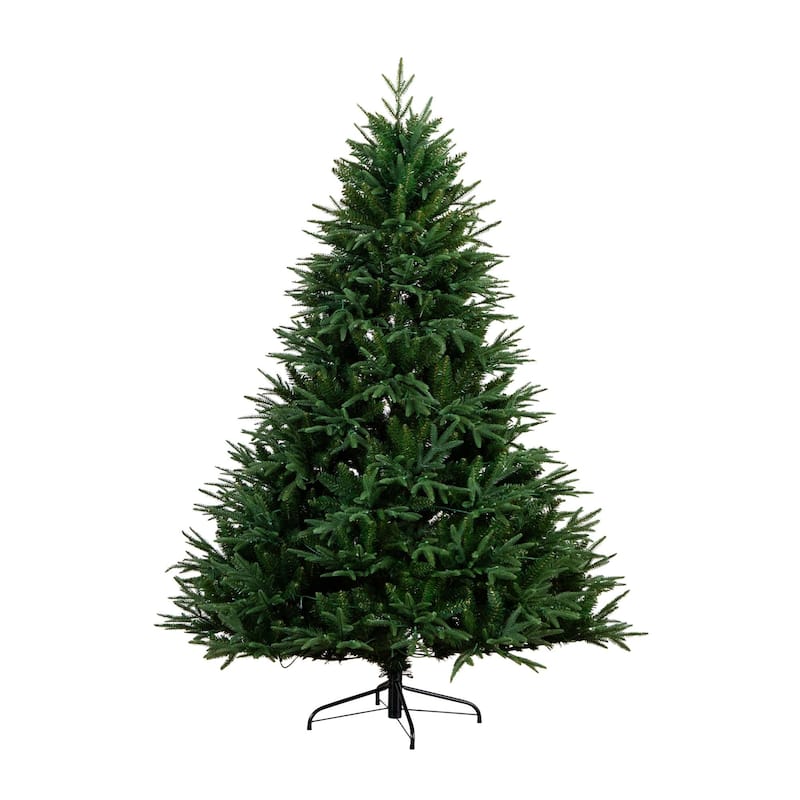 Pre-lit Full Edmonton Fir Artificial Christmas Tree - 6’ - Dual Color LED Lights