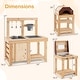 preview thumbnail 4 of 7, 3-Piece Outdoor Kitchen Set Mud Kitchen with Separate BBQ Grill and Pizza Oven-Natural - Multi