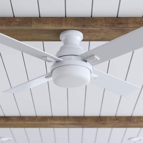 52" Kyrra Indoor Modern Farmhouse Ceiling Fan with with Remote Control, Dry-Rated
