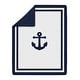 preview thumbnail 3 of 4, Sweet Jojo Designs Navy Blue Anchors Away Collection 4-piece Bumperless Crib Bedding Set