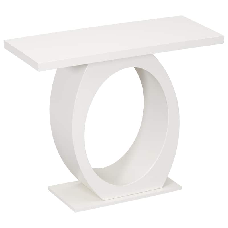 Mirod Stylish Modern Console Table with Egg-Shaped Base