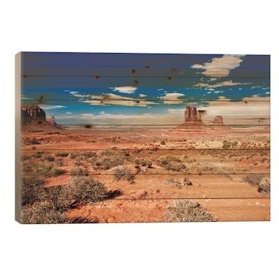 Monument Valley II Print On Wood by Philippe Hugonnard - Multi-Color