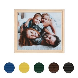 ArtToFrames 12x36 Inch White Wood Canvas Floater Picture Frame - 1.25" Wide, Includes Plexi Glass & Hanging Kit