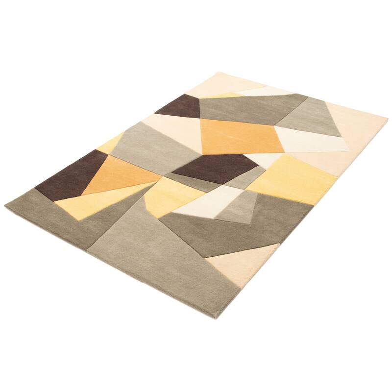 ECARPETGALLERY Hand Tufted Timeless Olive Wool Rug - 5'2 x 7'9