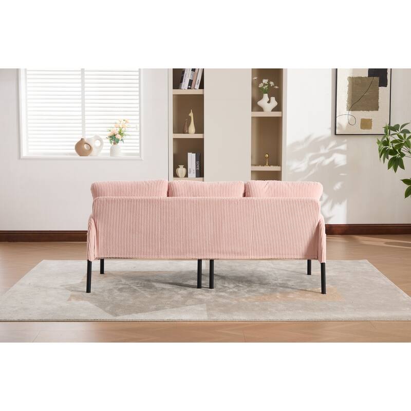 Oversized Loveseat, Modern & Plush Double-seater Sofa, Corduroy Upholstered Couch
