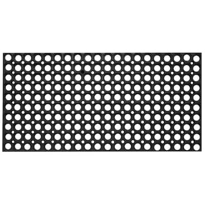 Anti-Fatigue Perforated Entrance Rubber Floor Mat, 32" x 47"