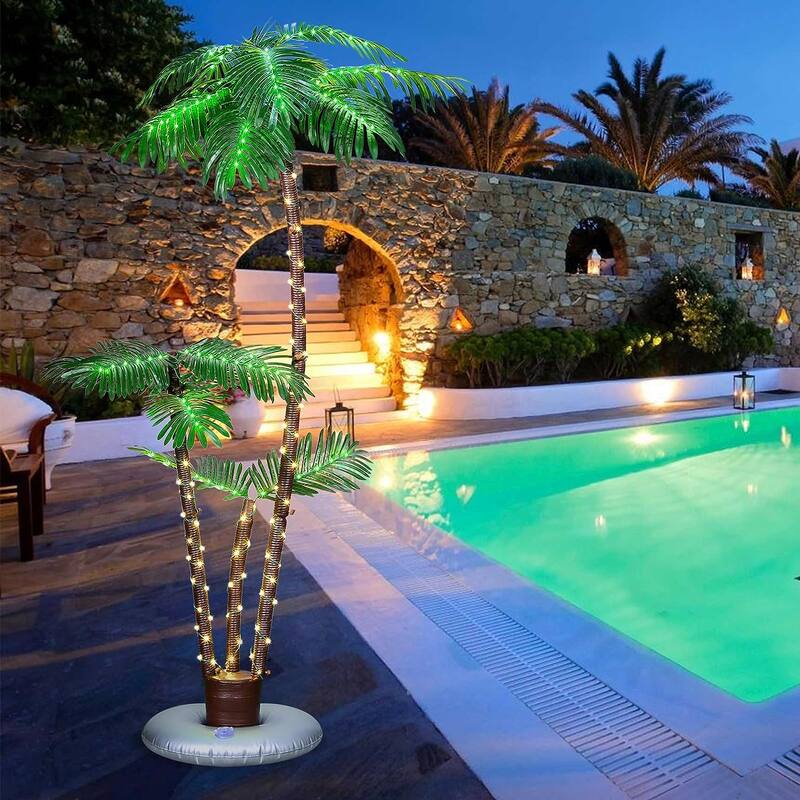 Lighted Palm Tree 6' for Outside Patio Yard Party Pool