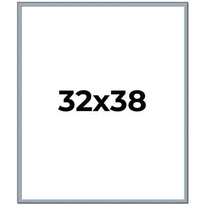 32x38 Frame Rustic Sky Blue Solid Wood Picture Frame | 0.75 Inch