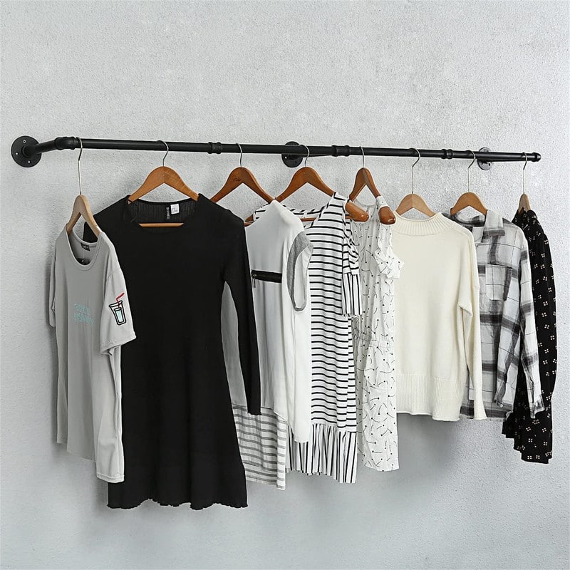 72inch Gold Wall Mounted Clothes Rack
