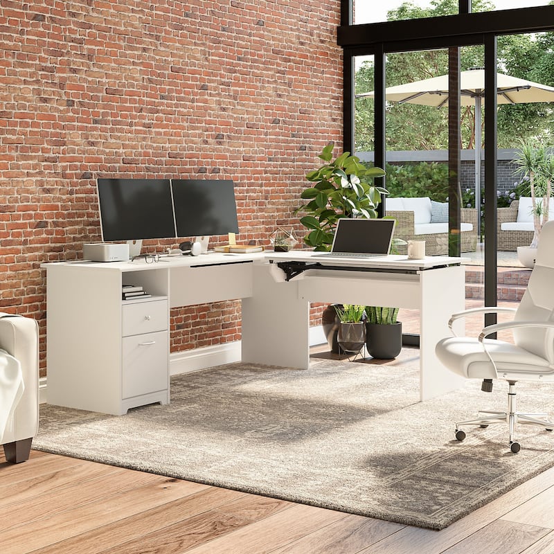 72W 3-position L-shaped Sit to Stand Desk by Bush Furniture