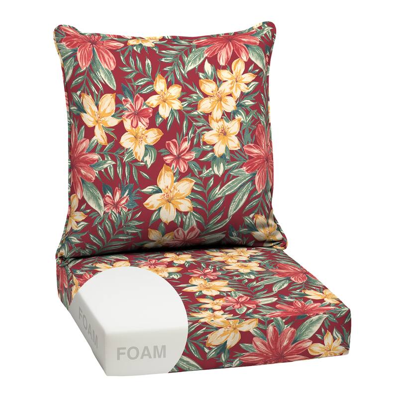 ARDEN Outdoor Foam Deep Seat Cushion Set, 24 in x 24 in - Ruby Clarissa
