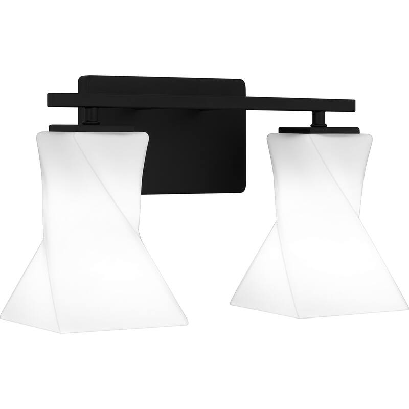 Stetson 2-Light Matte Black Bath Light