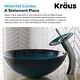 preview thumbnail 6 of 22, Kraus Glass Vessel Sink, Bathroom Faucet, Pop Up Drain, Mounting Ring
