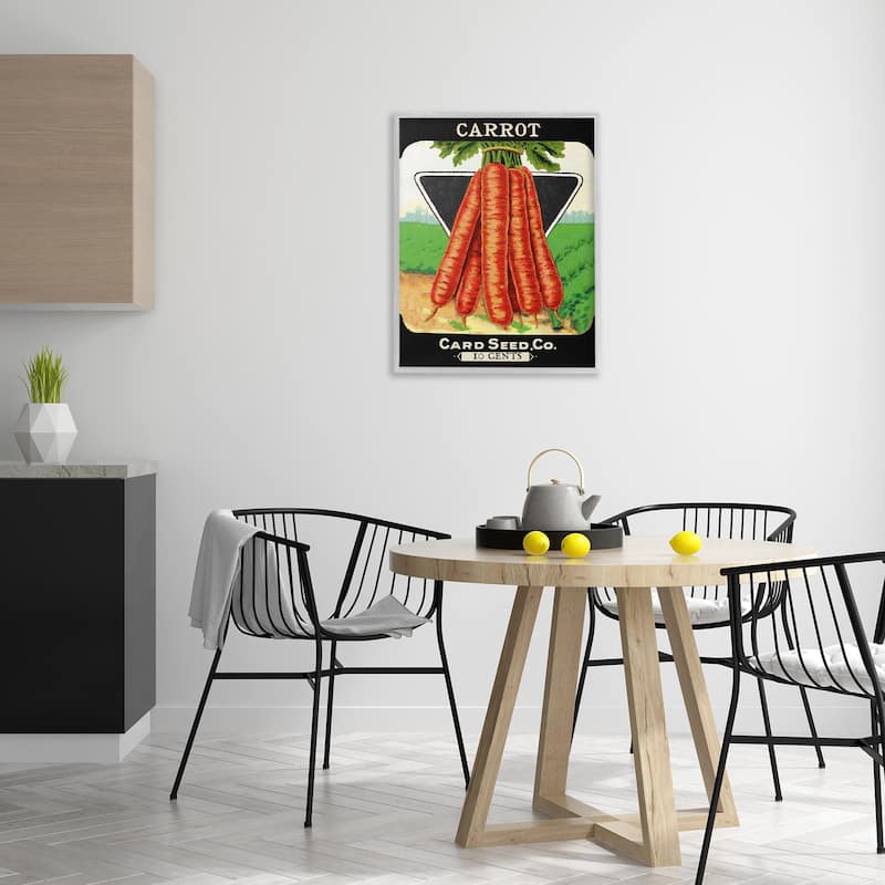 Stupell Vintage Gardening Carrots Framed Giclee Art Design By Lil' Rue