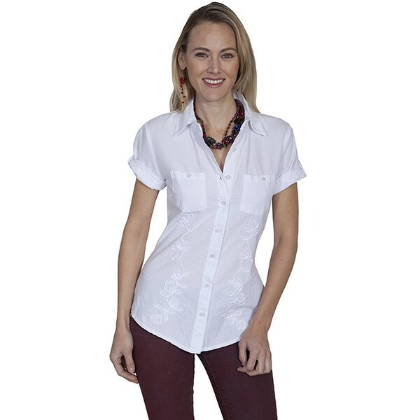 Scully Western Shirt Womens Cantina Short Sleeve Button PSL-181 ...