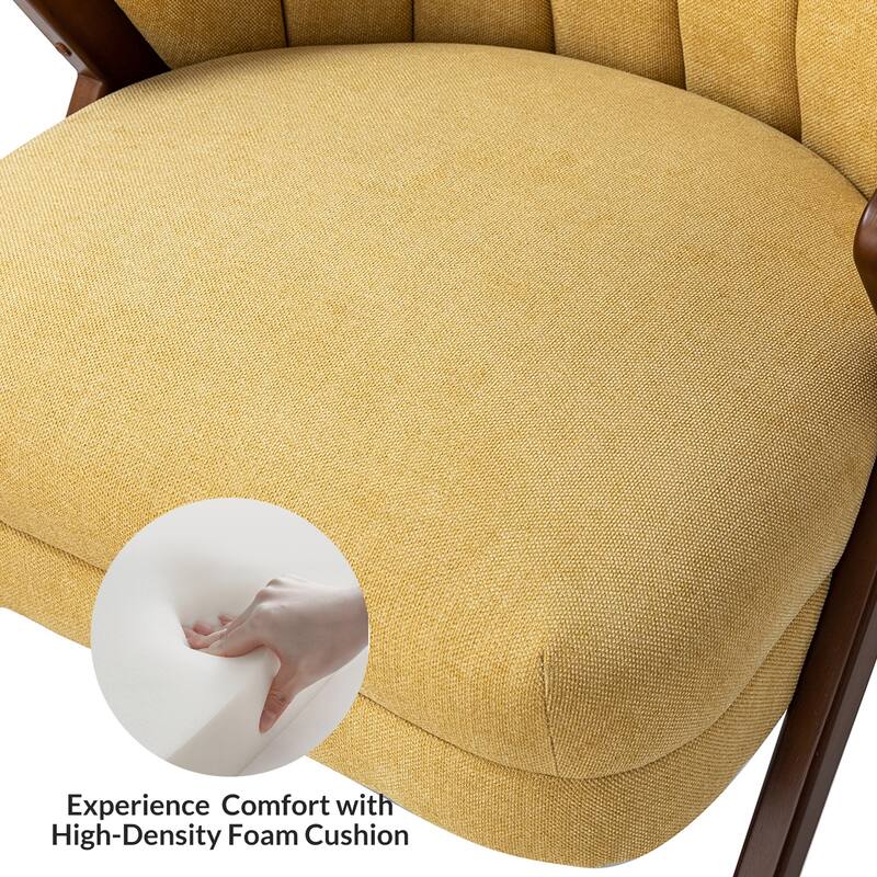 Vivian Mid-century Barrel Chair with a Scalloped Back Set of 2 by HULALA HOME