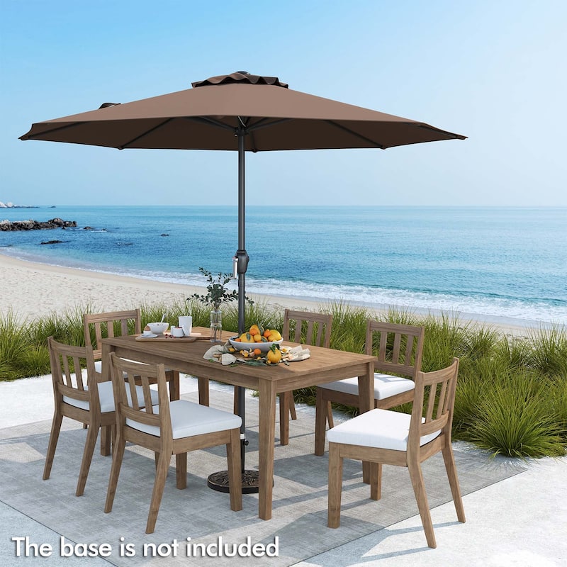 Gymax Outdoor Patio Umbrella Modern Table Umbrella w/8 Heavy Duty Ribs