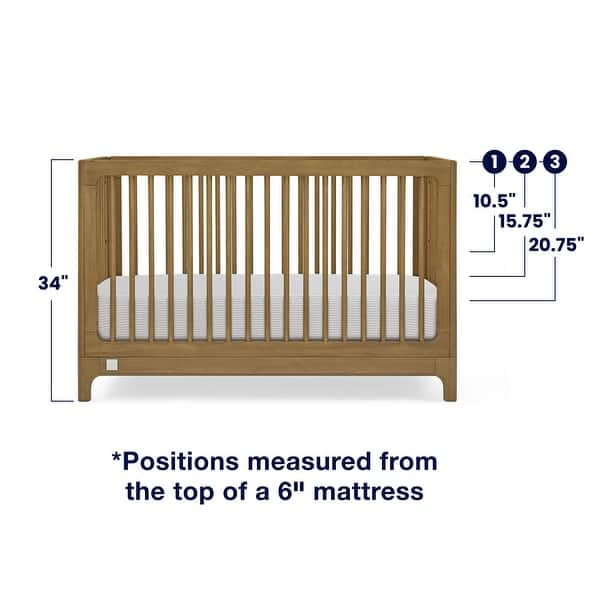 dimension image slide 0 of 2, Wren 4-in-1 Convertible Crib -Greenguard Gold Certified