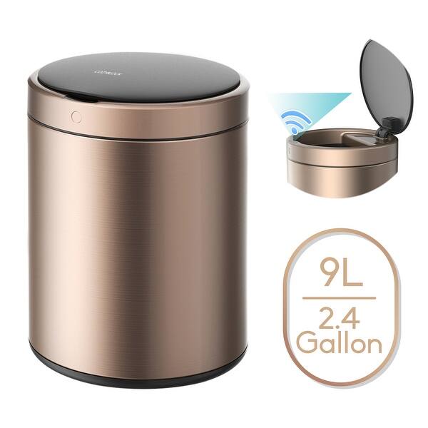 Shop 2 4 Gallon Automatic Trash Can Rose Gold Touchless Motion