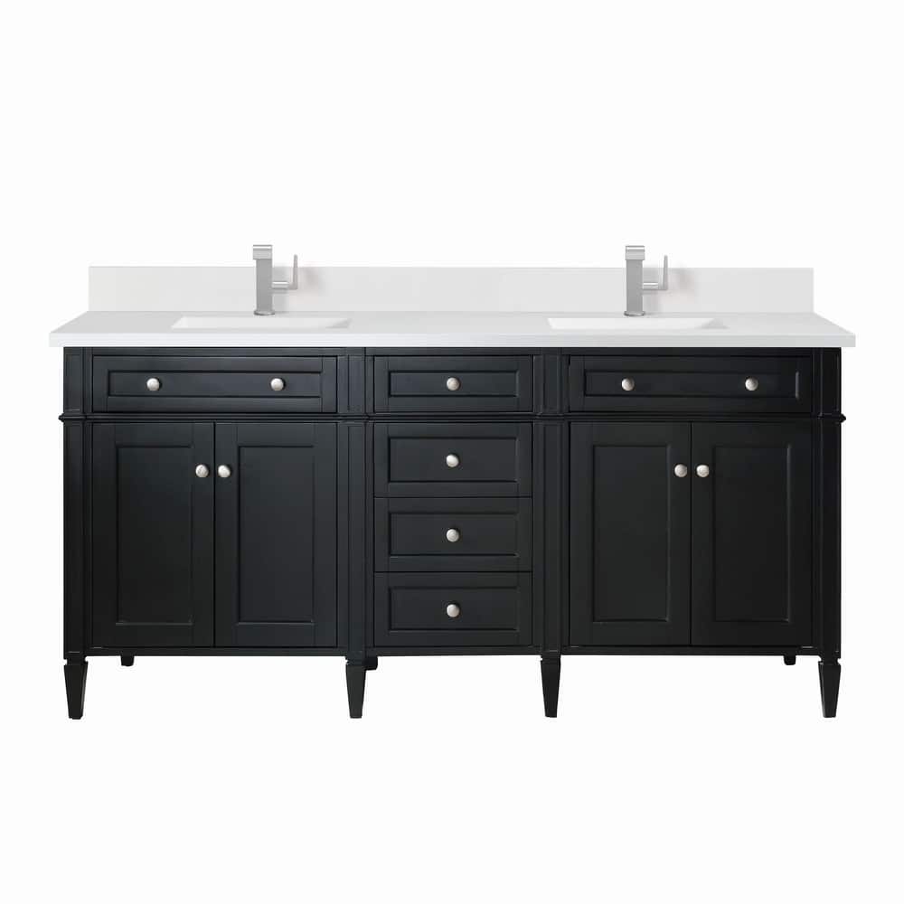 James Martin Vanities 650-V72-1WZ Brittany 72" Double Basin Poplar