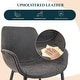 preview thumbnail 66 of 85, Markley Modern Leather Upholstered Dining Side Chairs with Black Iron Legs Accent Armchair for Home Kitchen Set of 4