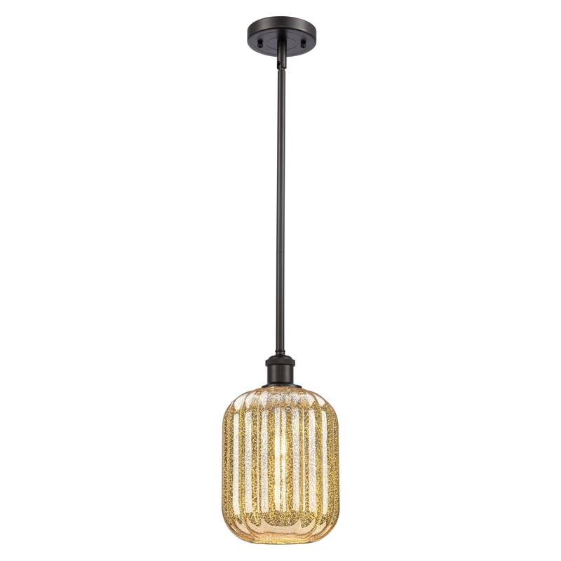 Innovations Lighting Endless Possibilities Ballston - Preston - 1 Light 7" Jar Shade Stem Hung Mini Pendant - Mercury/Oil Rubbed Bronze