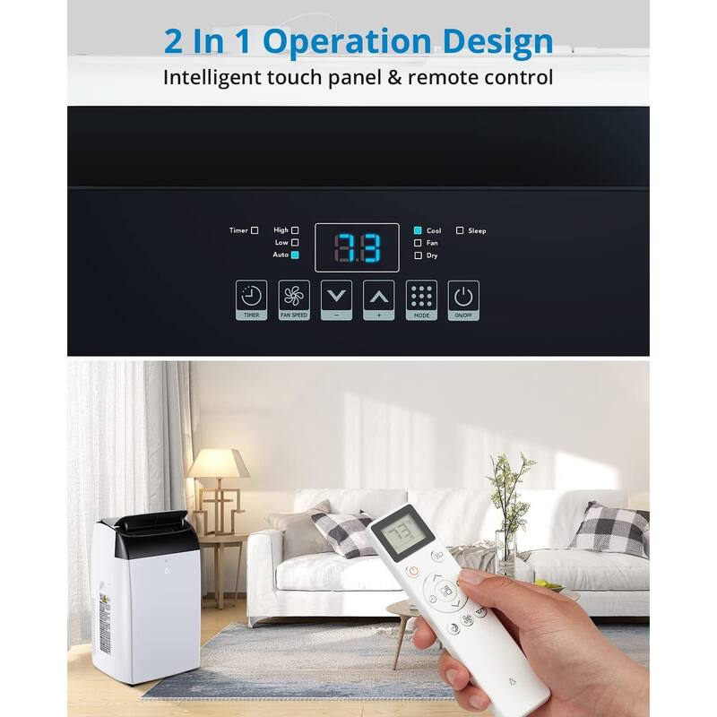 12000 BTU Portable Air Conditioner with Remote Control Bed Bath