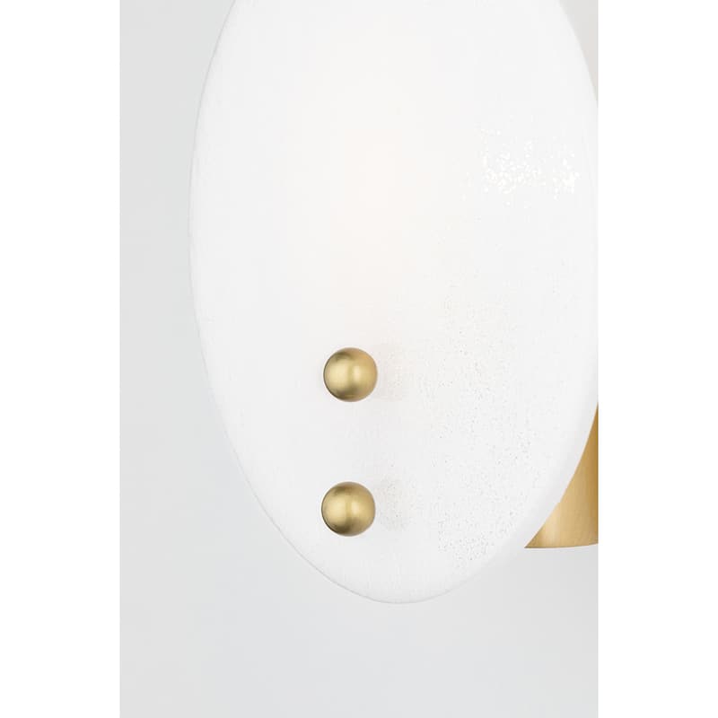 Mitzi by Hudson Valley Giselle 1-Light Wall Sconce with White Candy Glass