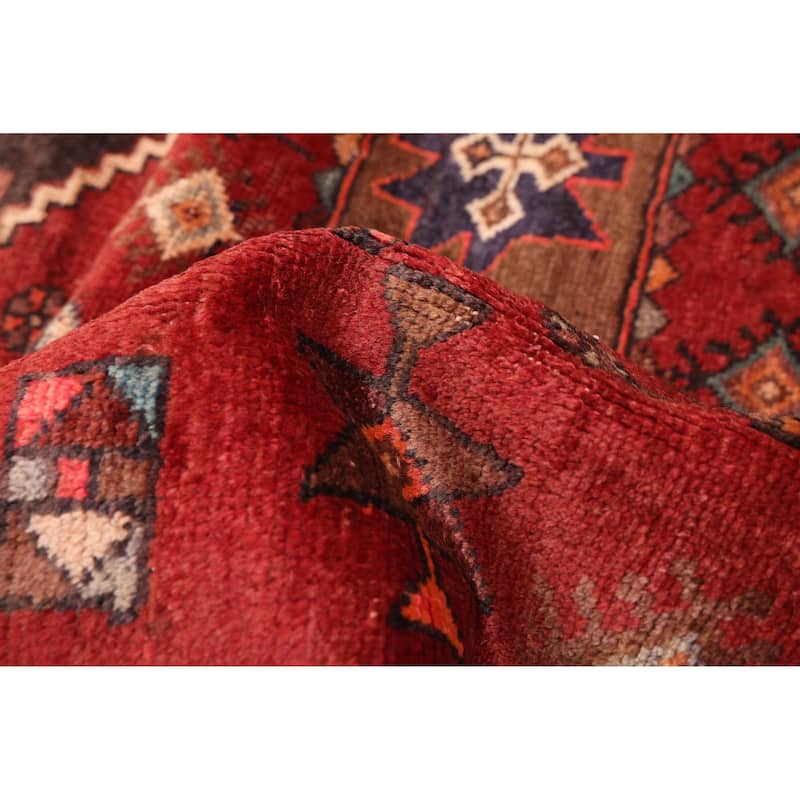 ECARPETGALLERY Hand-knotted Konya Anatolian Dark Red Wool Rug - 4'9 x 10'3